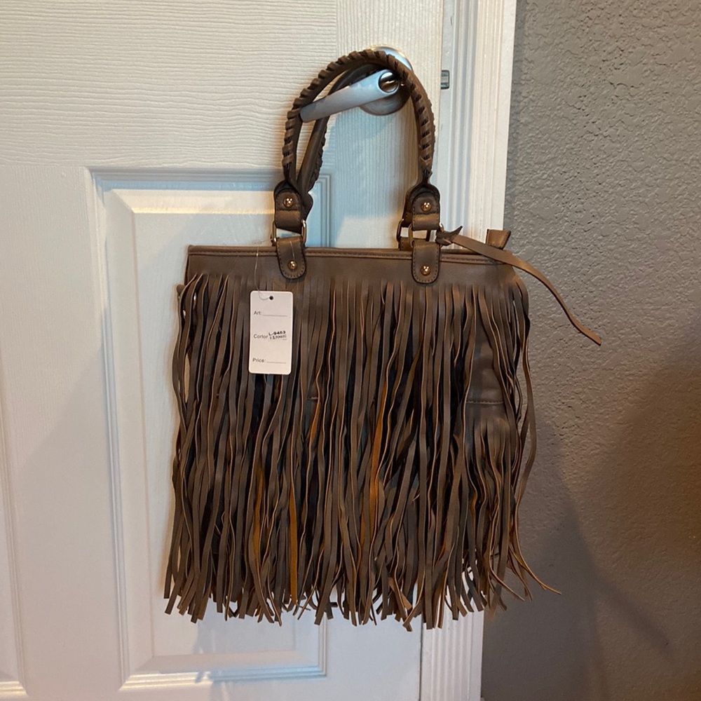Vegan fringe purse